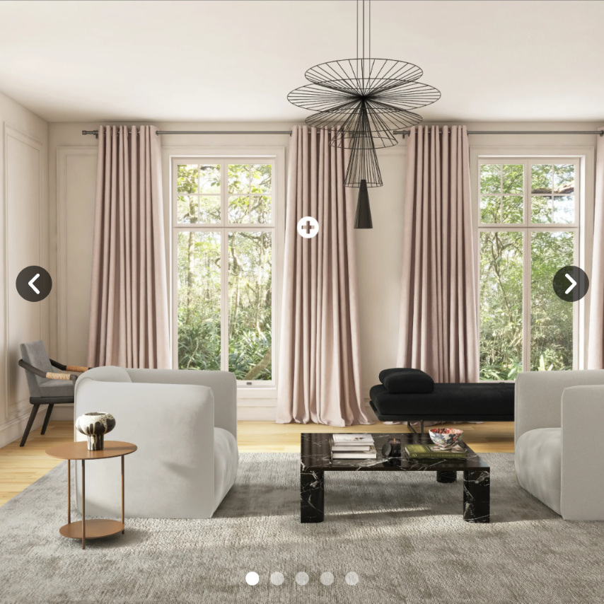 Professionally specified curtains for a refined trade interior